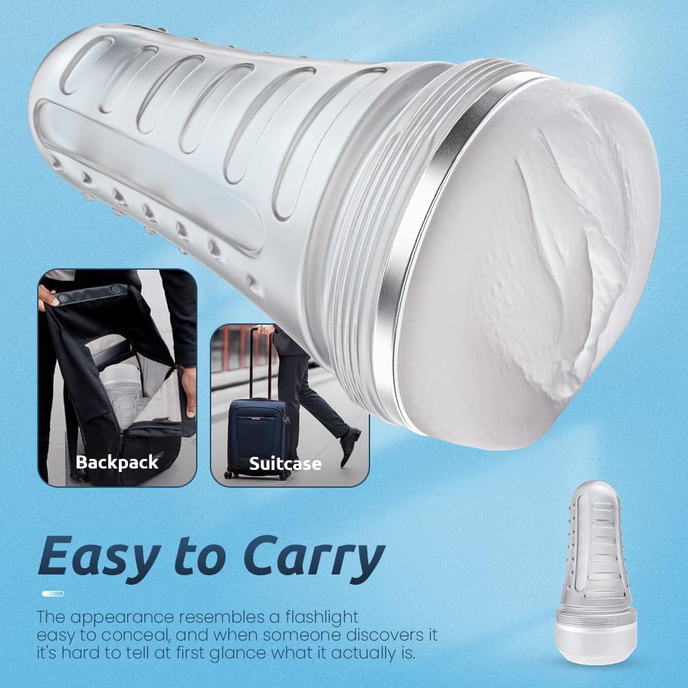 Canal profond 19 cm du masturbateur transparent réaliste pour homme
