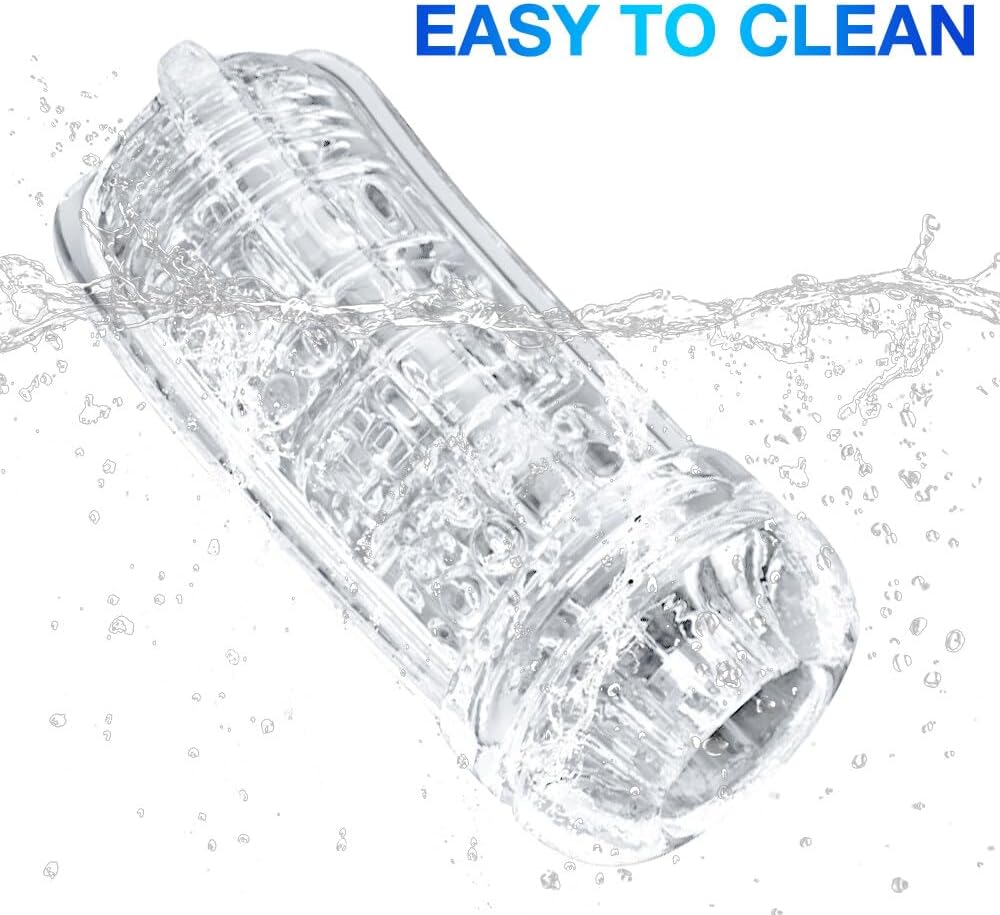 Vaginette transparente en silicone médical facile à nettoyer et résistante à l’eau