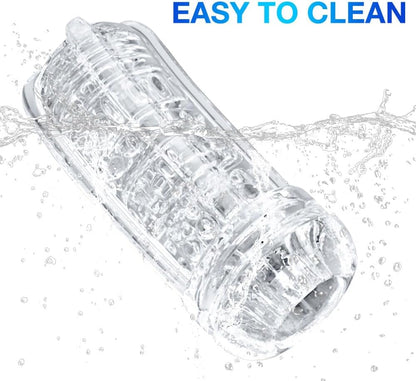 Vaginette transparente en silicone médical facile à nettoyer et résistante à l’eau