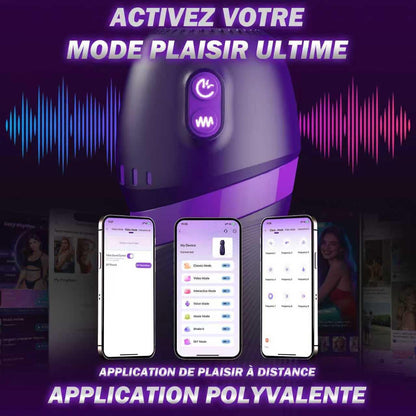 Masturbateur connecté contrôlable par application mobile avec mode DIY personnalisable
