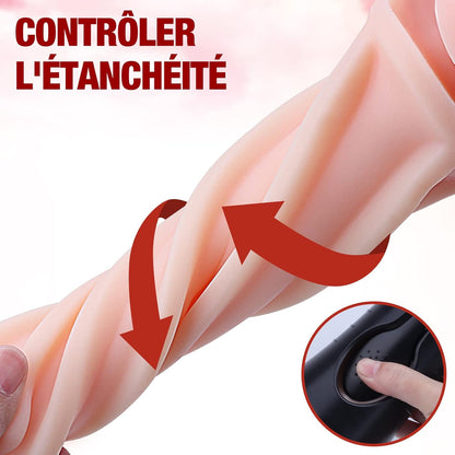 Système de pression double face en éventail du masturbateur souple à serrer
