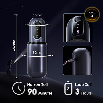 Dimensions du masturbateur automatique mains libres avec mesures longueur et diamètre