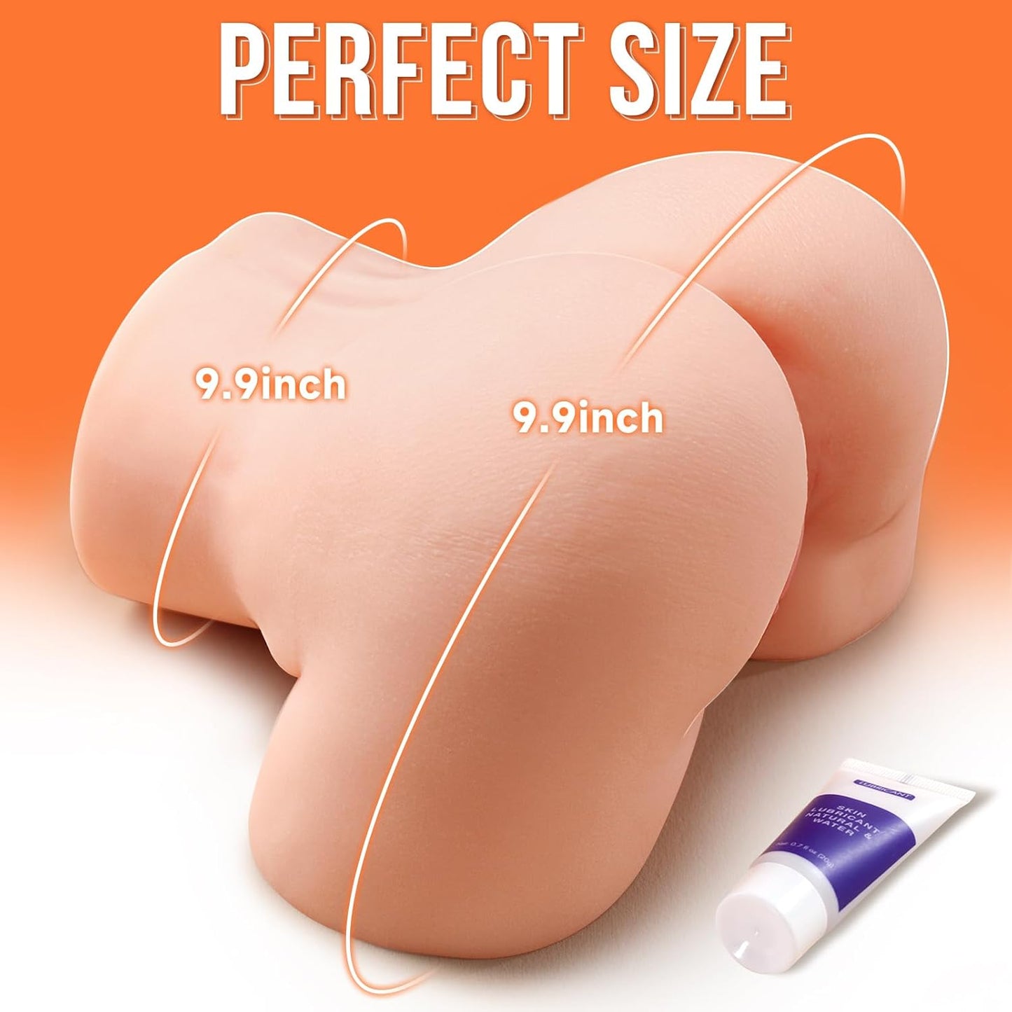 Dimensions du masturbateur fessier 13 cm de profondeur d'insertion