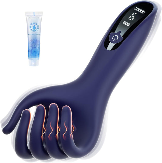 asturbateur enveloppant homme bleu profond vu de face sur fond clair