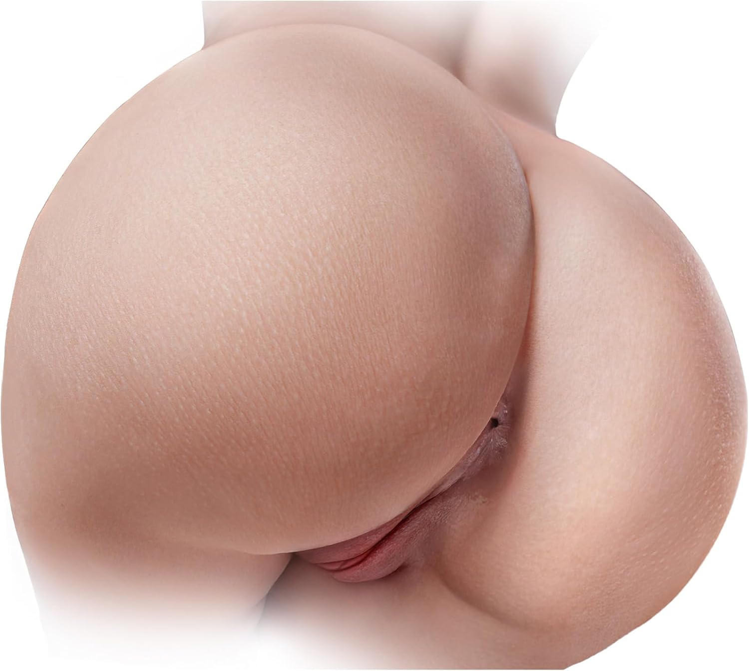 Vue arrière du sex doll fessier galbé aux courbes voluptueuses

