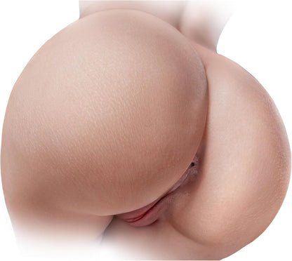 Vue arrière du sex doll fessier galbé aux courbes voluptueuses
