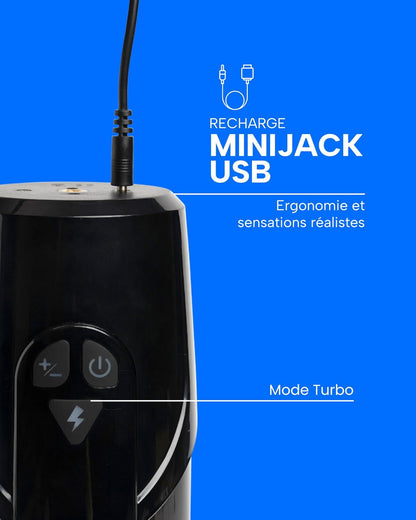 Masturbateur rotatif homme avec mode Turbo pour intensité renforcée