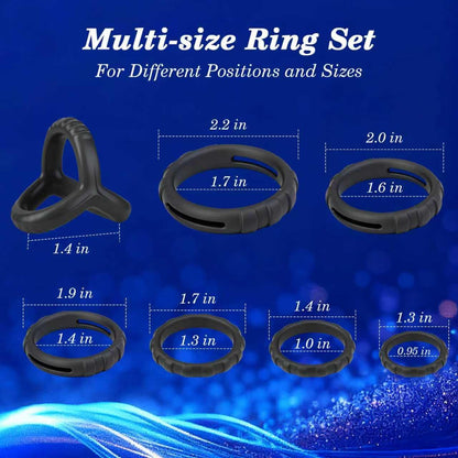 Cockring en silicone mesuré montrant un diamètre de 8 centimètres