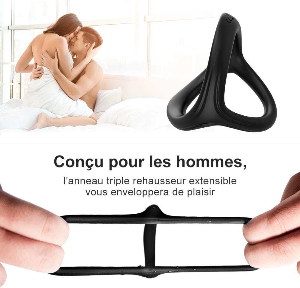 Forme triangulaire ergonomique du cockring pour un maintien optimal