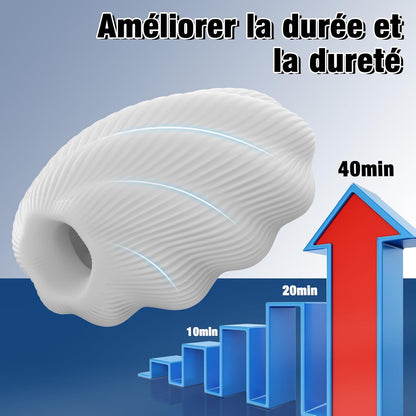 Masturbateur homme compact avec manchon souple intérieur nervuré et texture stimulante