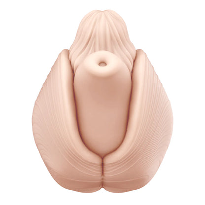 Vue de derriere du pocket pussy hentai coquillage présenté sur fond épuré