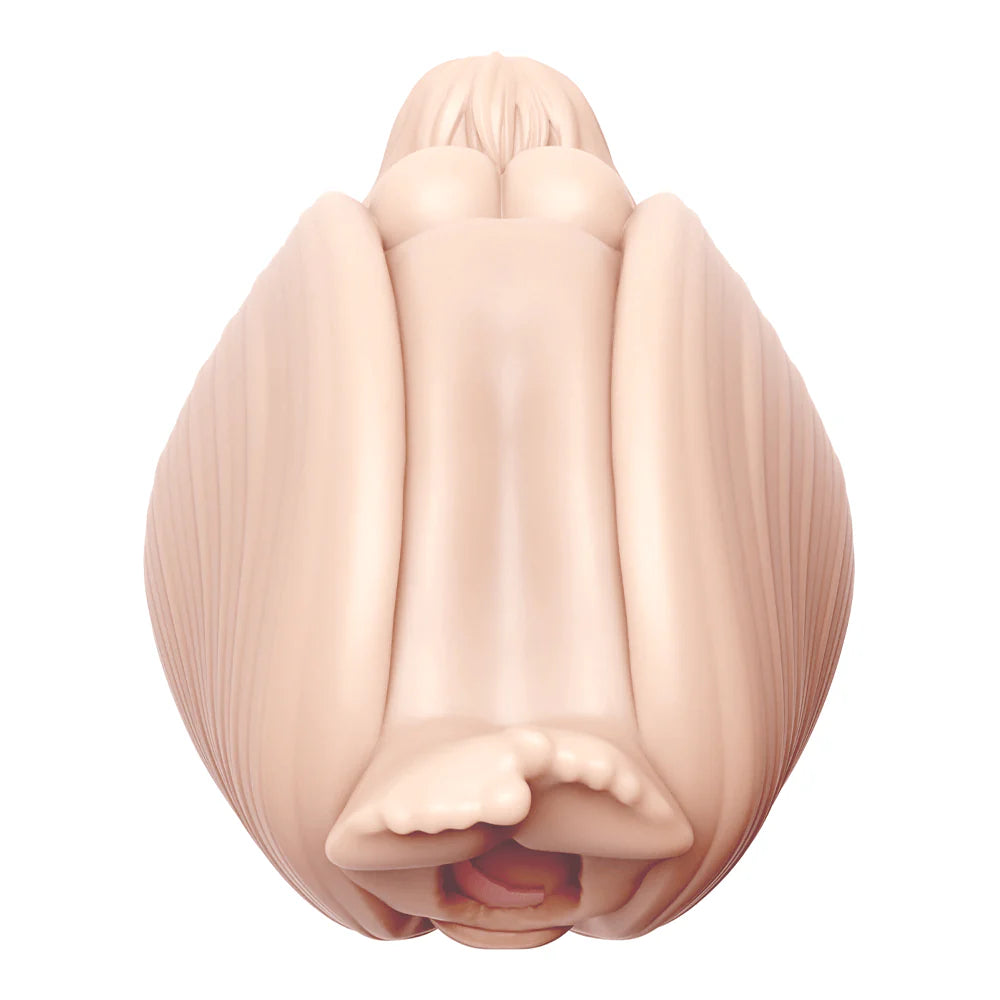 Vue de face du pocket pussy hentai coquillage avec fille anime visible
