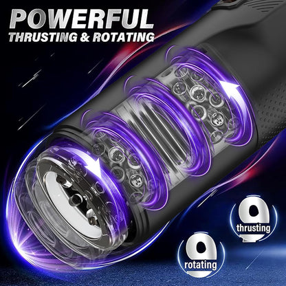 Masturbateur automatique 9 modes avec ouverture souple et finition premium vue rapprochée