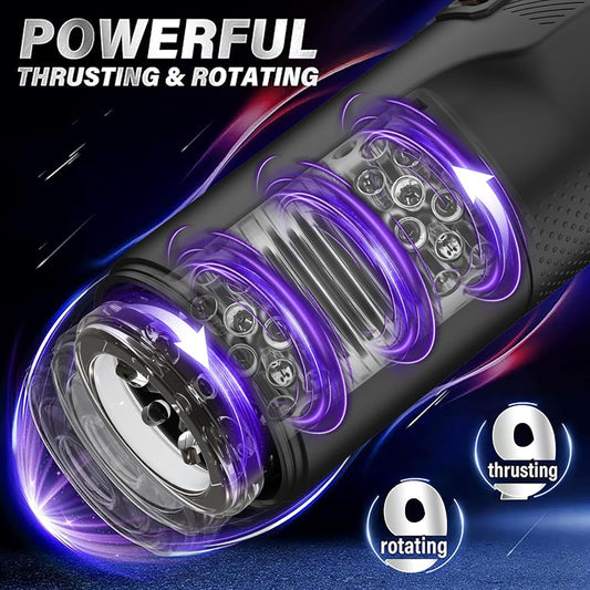 Masturbateur automatique 9 modes avec ouverture souple et finition premium vue rapprochée
