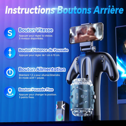 instructions boutons arrière du masturbateur automatique