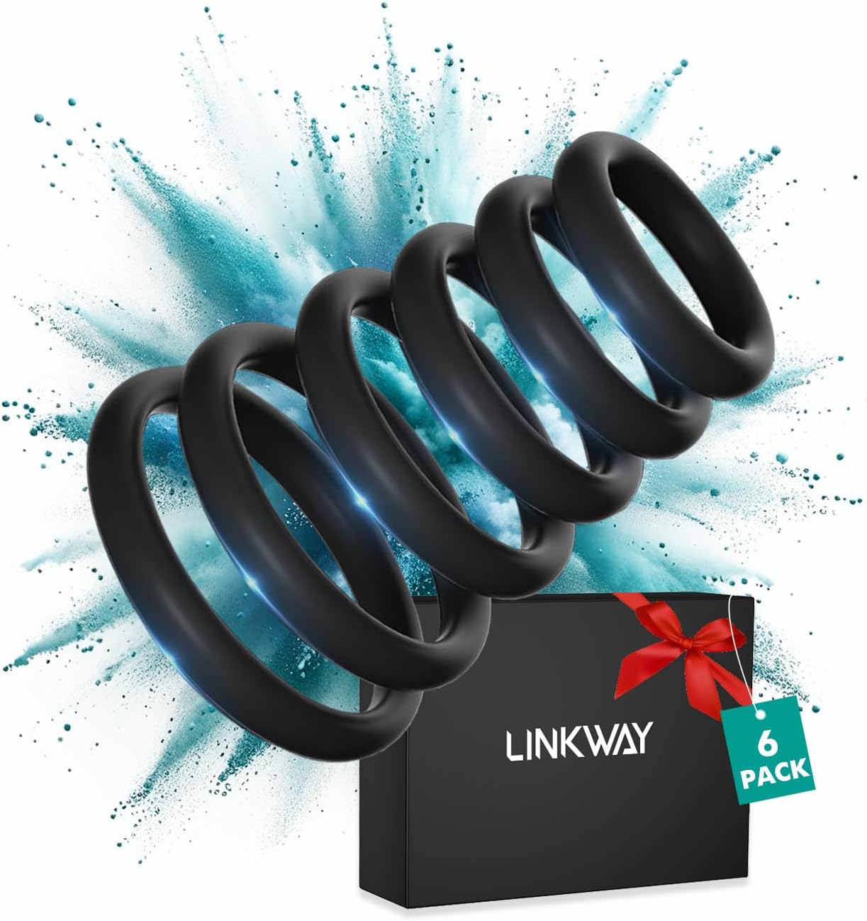 Ensemble de cockrings en silicone vu de face sur fond neutre