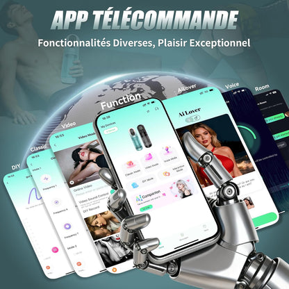 Masturbateur automatique IA avec discussion vocale contrôlé par application smartphone