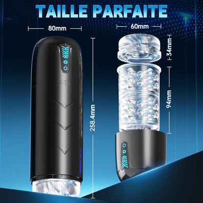 Dimensions et mesures détaillées du masturbateur automatique connecté IA pour homme