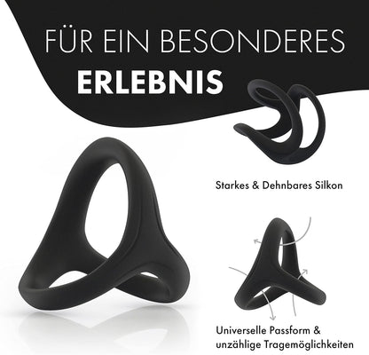Anneau testiculaire en silicone porté à la base du pénis et des testicules