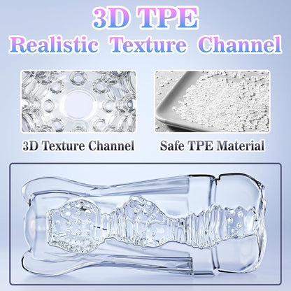 Tunnel spirale 3D nervuré masturbateur homme stimulation intense réaliste

