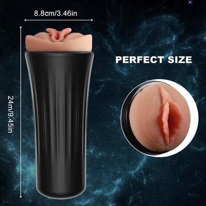 Dimensions du masturbateur squeezable avec longueur insérable de 12 cm


