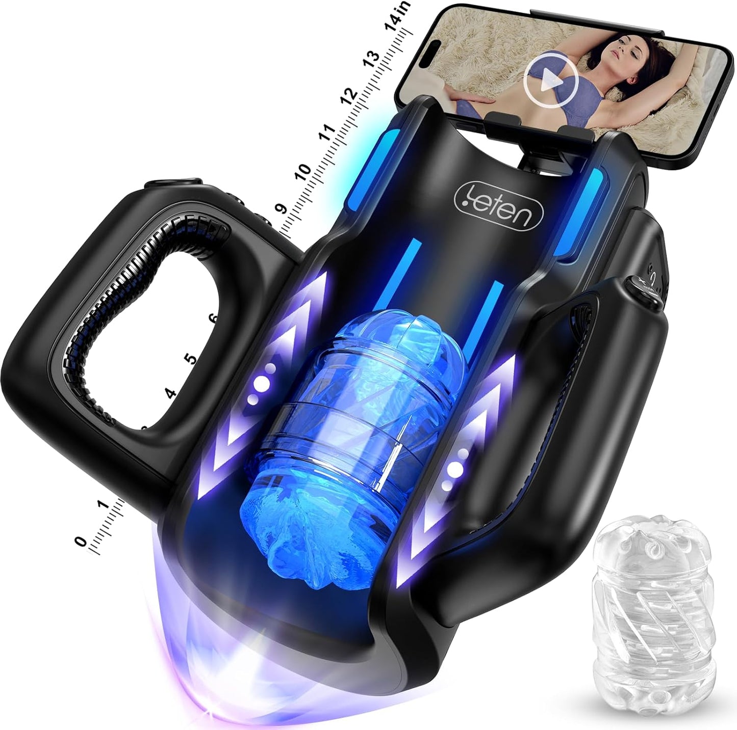 Masturbateur automatique homme avec support téléphone intégré pour expérience mains libres immersive