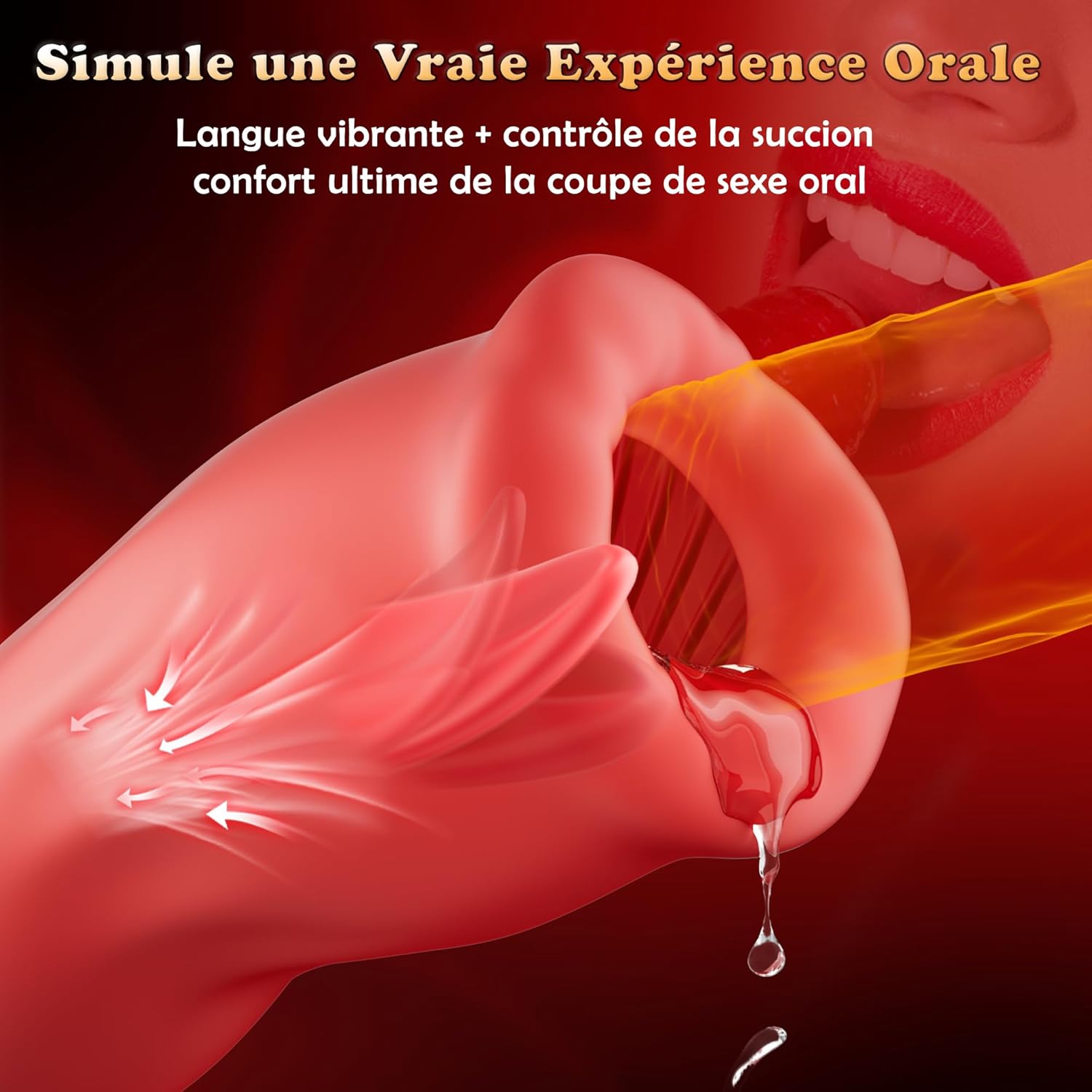 Simulateur de fellation connecté contrôlé par application mobile pour plaisir personnalisé
