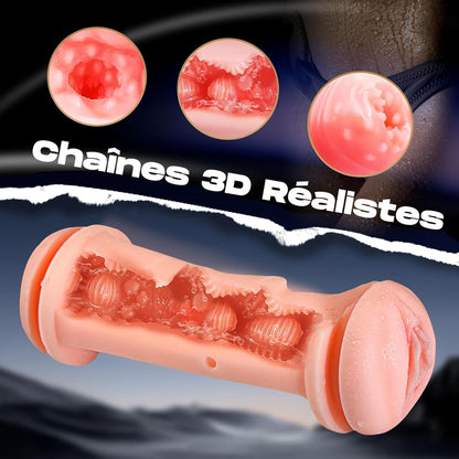 Masturbateur réaliste homme avec vue rapprochée de la texture interne 3D pour une expérience immersive