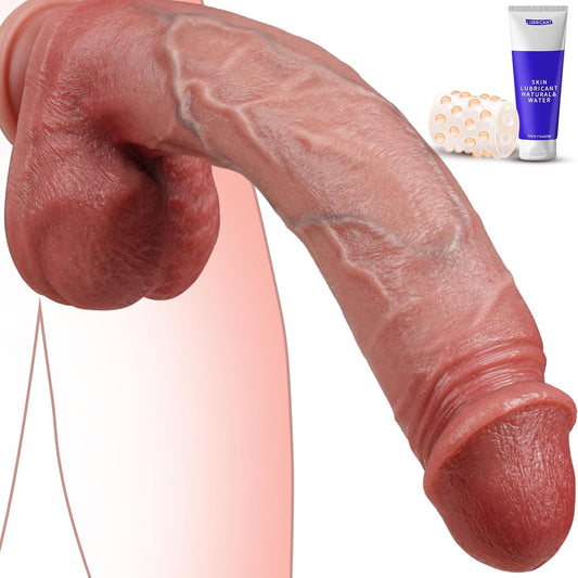 Gode XXL en silicone liquide vue de profil courbure naturelle