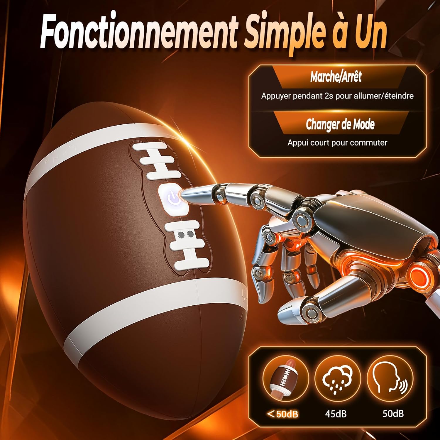 Masturbateur masculin automatique avec texture extérieure ergonomique pour une bonne prise en main