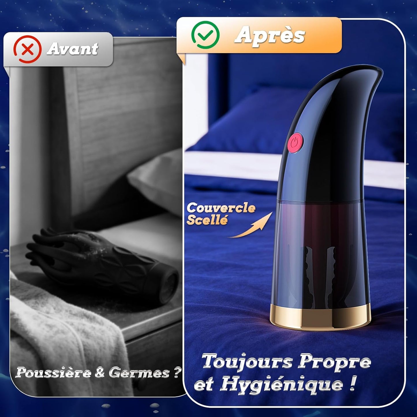 Capuchon de protection hygiénique anti-poussière pour stimulateur pénien tentacules

