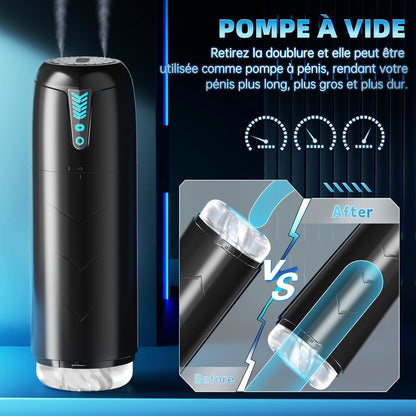 Masturbateur étanche utilisable sous la douche grâce à son bouchon de charge souple

