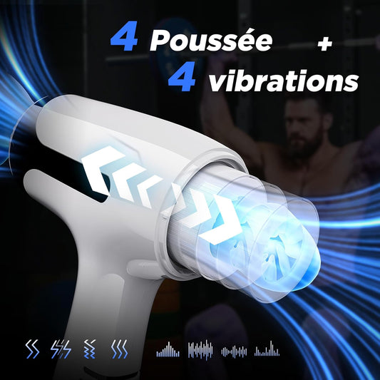 Vaginette automatique avec double moteur, modes de va-et-vient et rythmes de vibration réglables