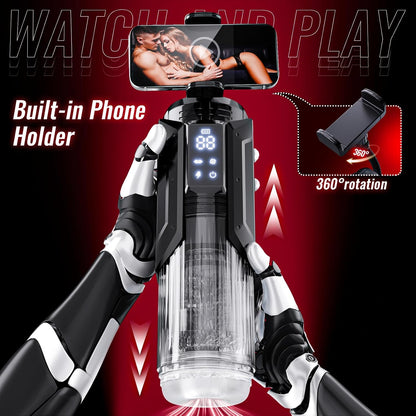 Support téléphone détachable monté sur le masturbateur automatique pour mode vidéo