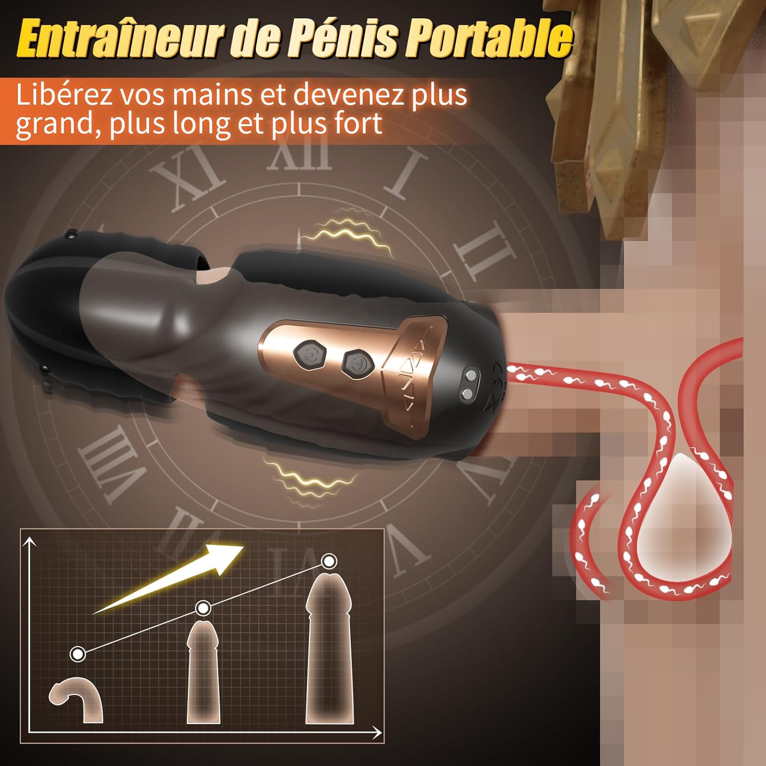 Masturbateur homme connecté Bluetooth avec application mobile pour créer des modes personnalisés et jeux à distance en couple