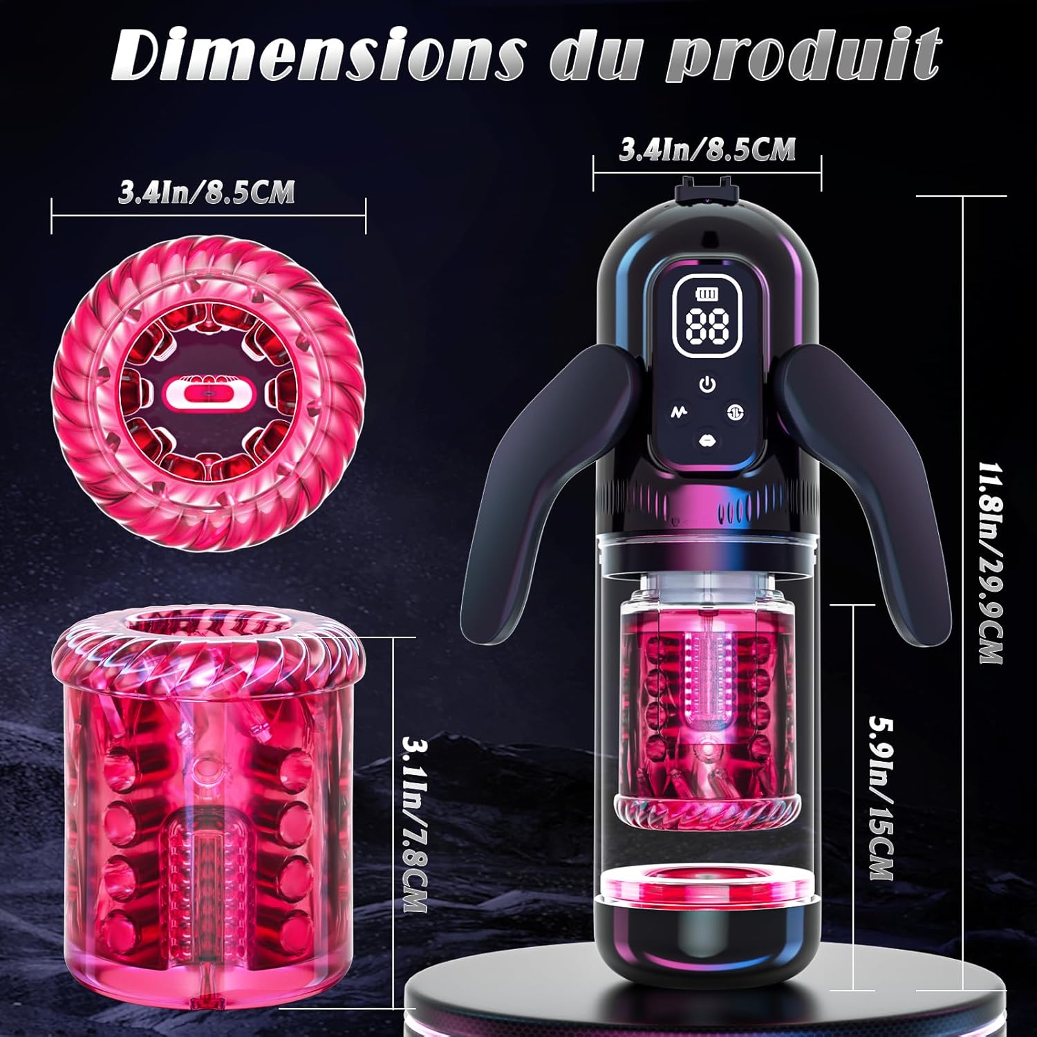 dimensions du Sextoy masculin