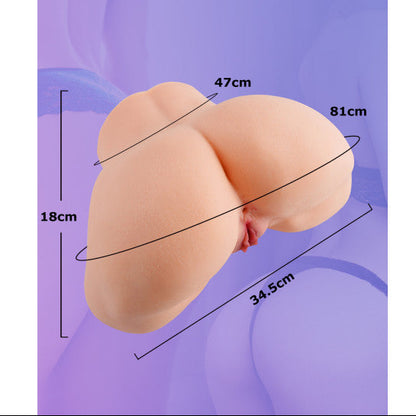 Dimensions du masturbateur fessier réaliste Linda 18 cm de longueur et 34,5 cm de largeur