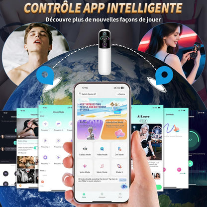 Masturbateur silencieux homme avec moteur discret inférieur à 45 dB pour usage intime
