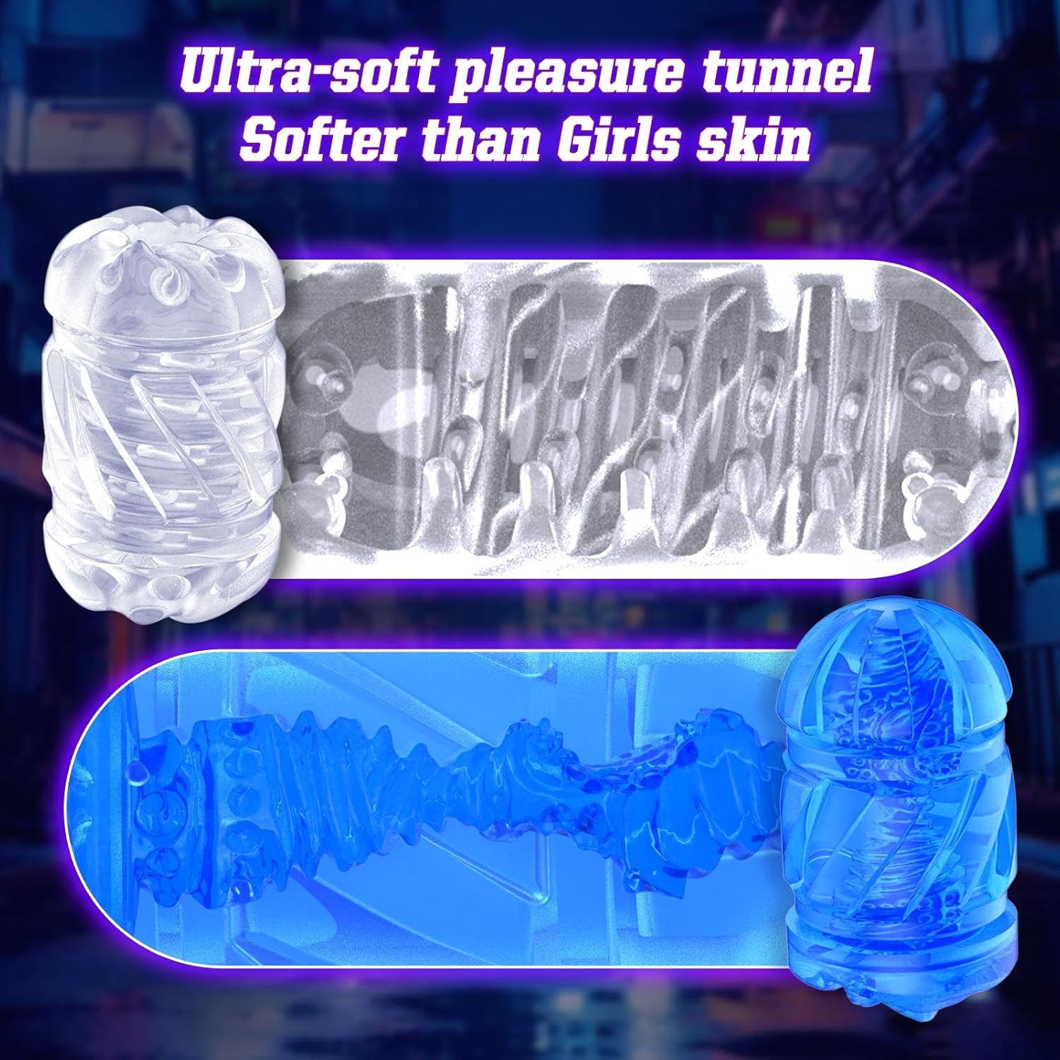Masturbateur homme automatique avec 2 gaines incluses pour varier les sensations