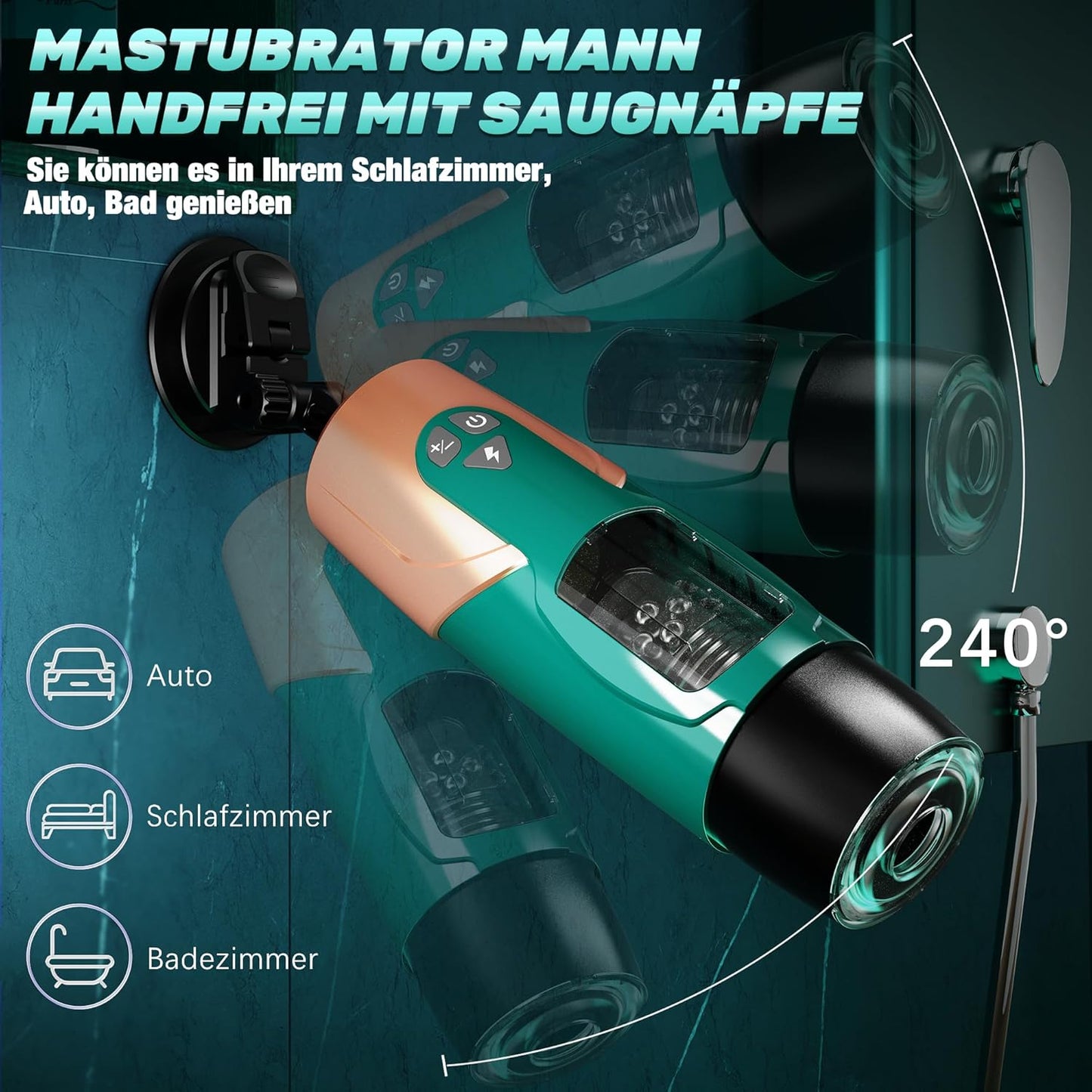 Base à ventouse du masturbateur homme permettant une fixation stable et un angle ajustable