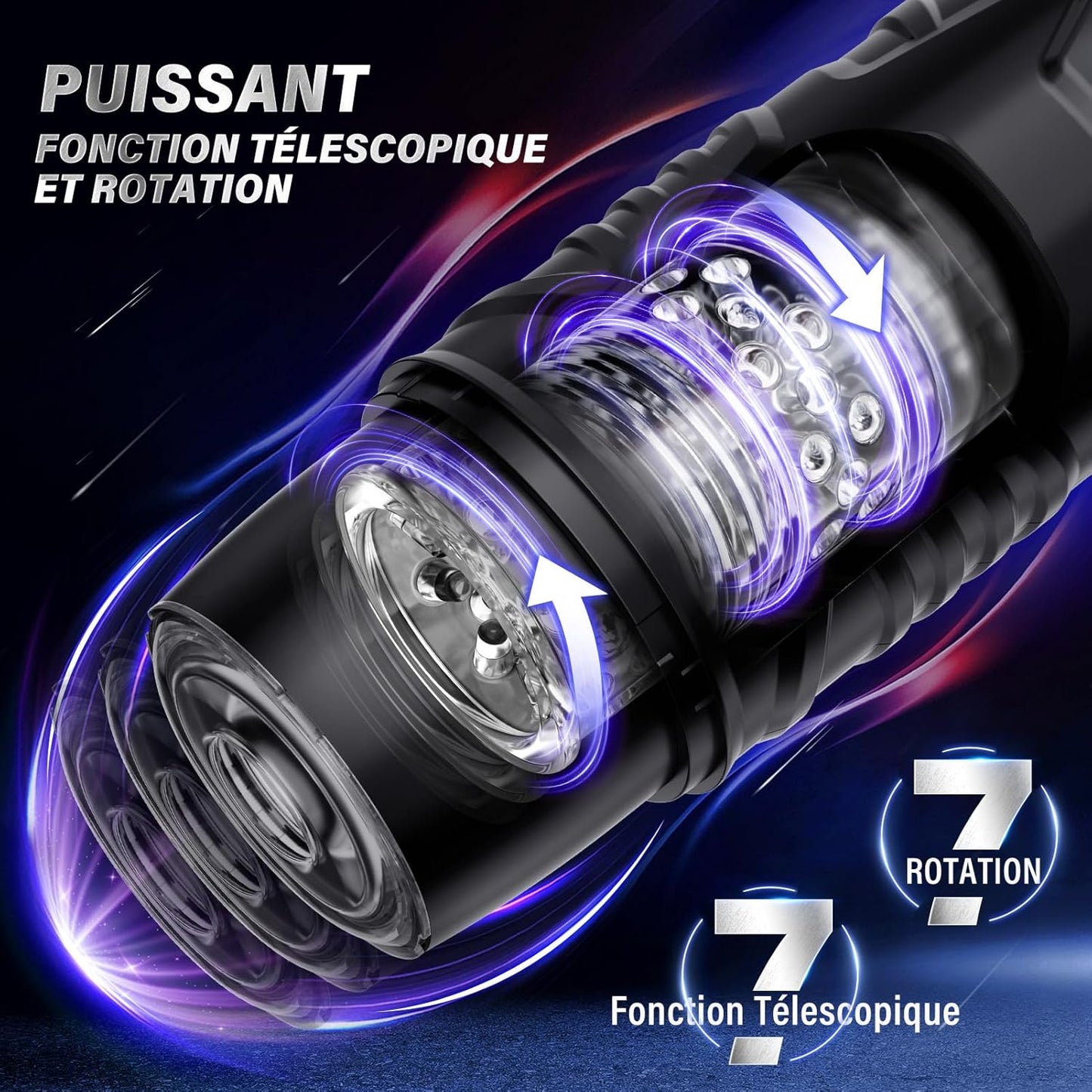 Masturbateur Cup Automatique à Rotation et Va et Vient