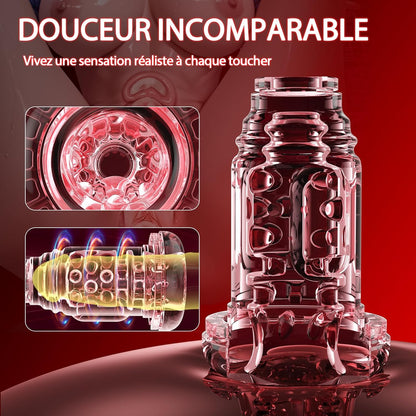 manchon rose amovible du masturbateur masculin pour un nettoyage facile et hygiénique
