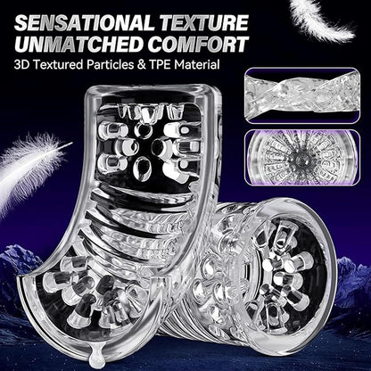 Détail de la texture intérieure 3D du masturbateur masculin automatique pour sensations réalistes
