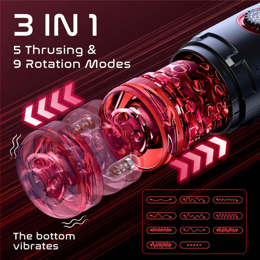 Masturbateur automatique pour homme rechargeable avec design compact et moderne