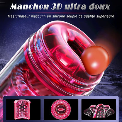 Masturbateur rechargeable homme avec structure détachable et entretien simplifié