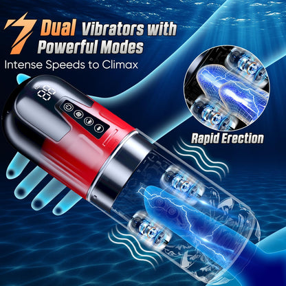 masturbateur vibrant homme avec double vibration interne et stimulation profonde