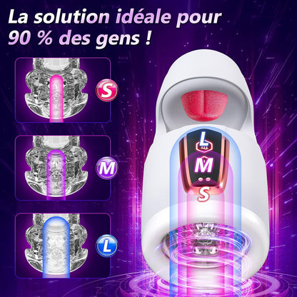Manchon interne en TPE doux à texture granuleuse du masturbateur télescopique

