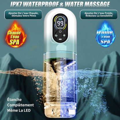 Masturbateur automatique 100% étanche pour massage hydraulique chaud et froid