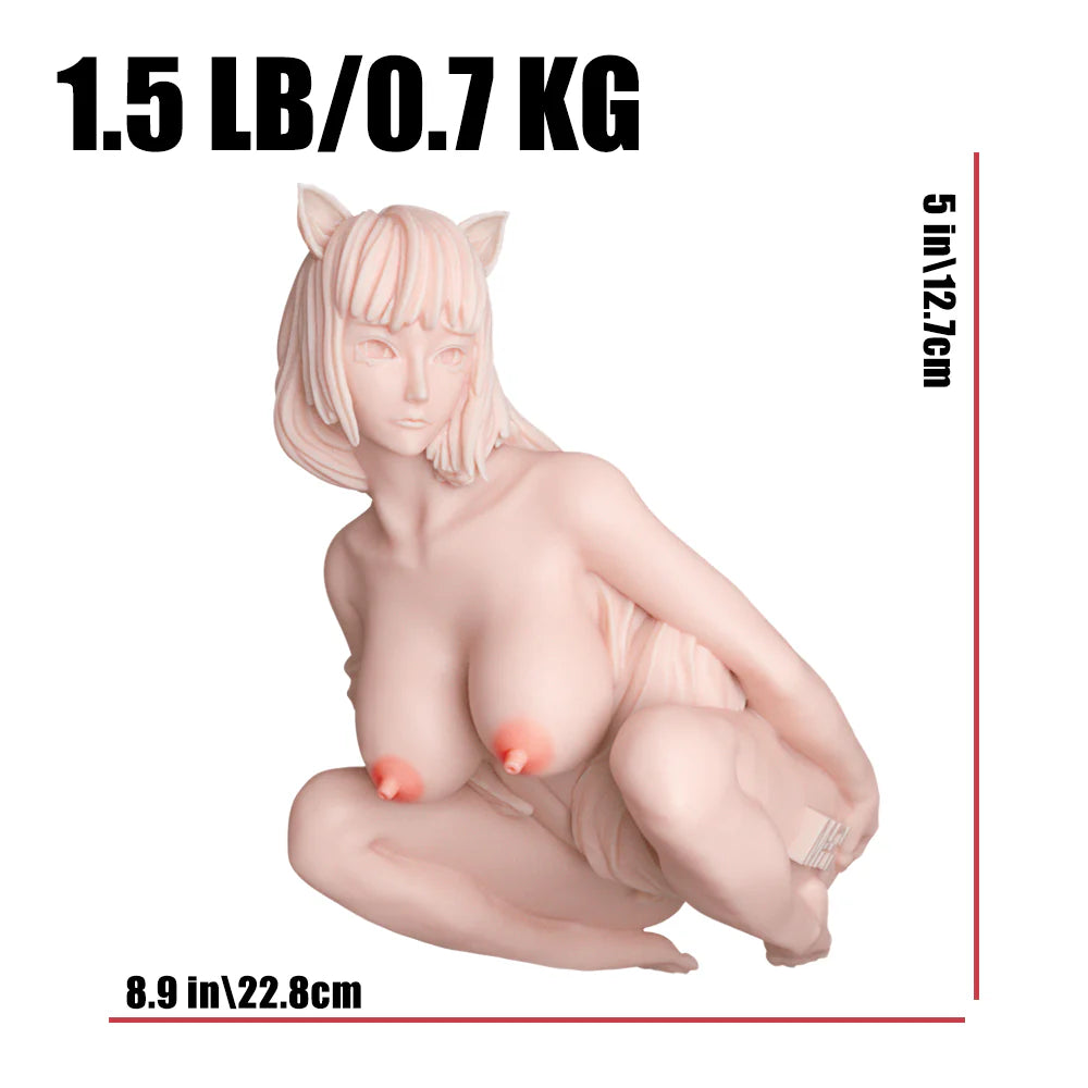 Schéma des dimensions de la sex doll hentai fox girl pour un format pratique, discret et facile à ranger

