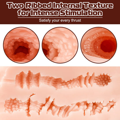 Masturbateur fessier texture interne vue détaillée des canaux internes pour stimulation intense